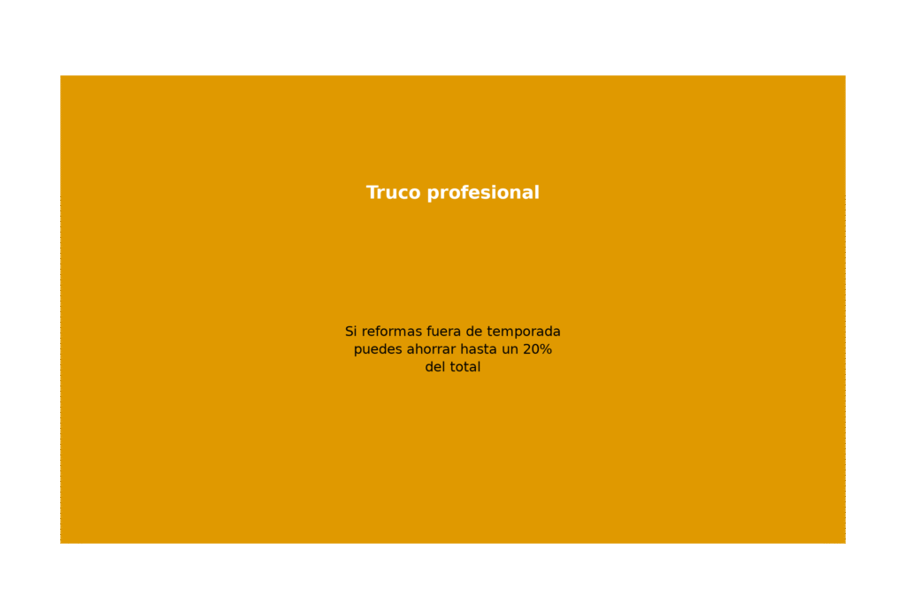 Truco profesional: consejo de ahorro para reforma integral con fondo naranja
